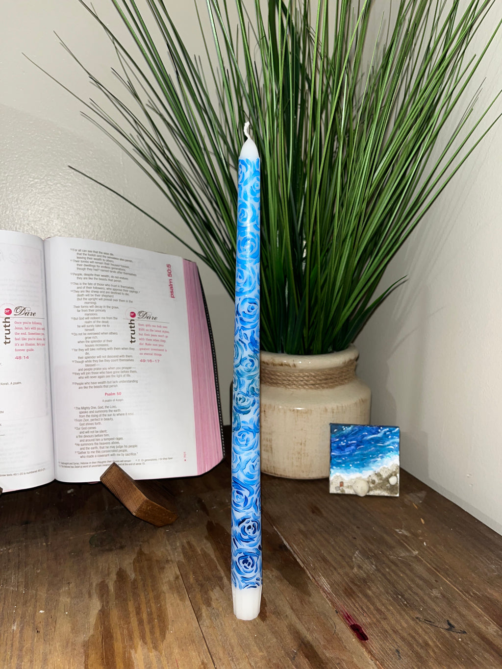 Rose Taper Candle