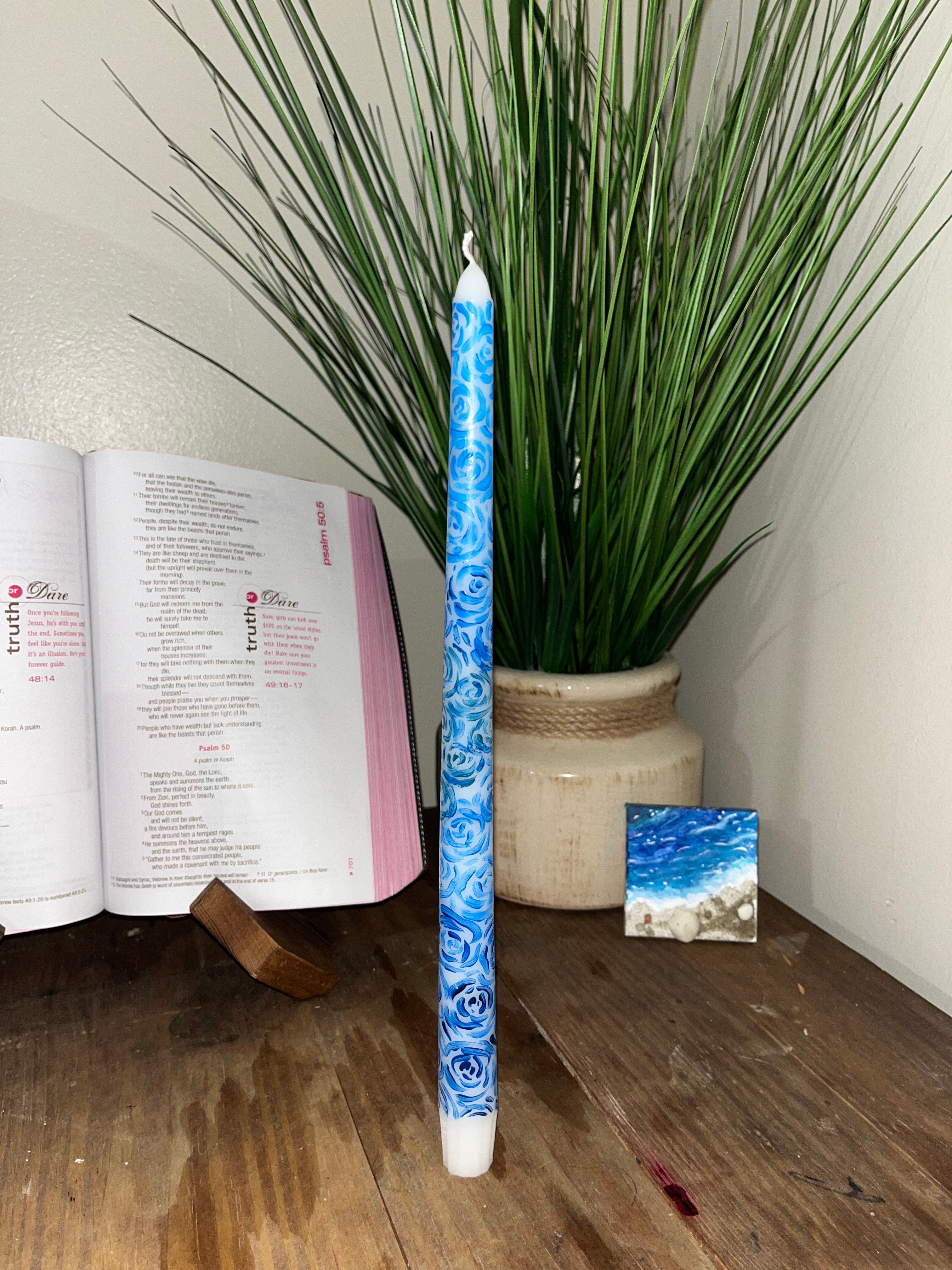 Rose Taper Candle
