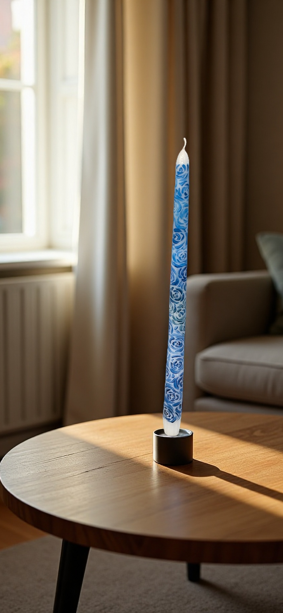 Rose Taper Candle